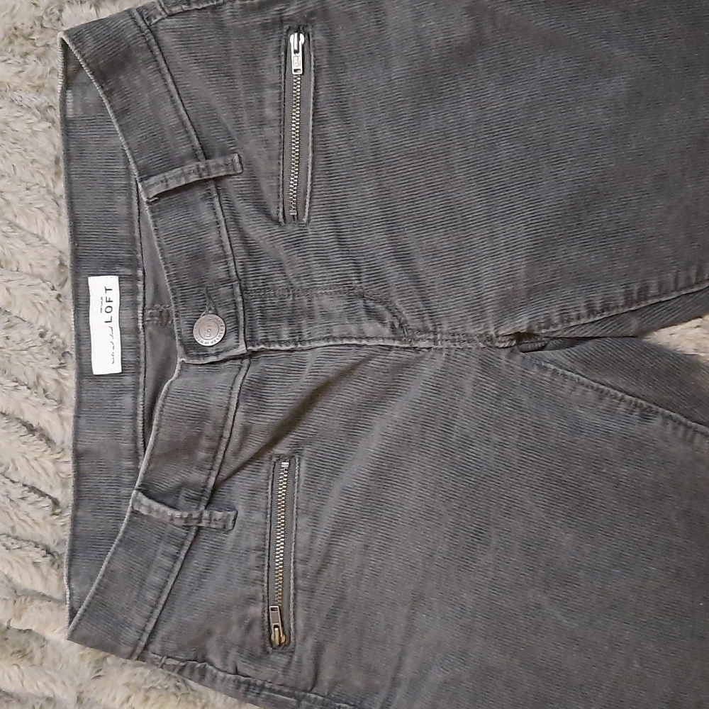 Ann Taylor Navy Courdor Modern Skinny Ankle Pants Zipper Pockets Low Rise 25/0